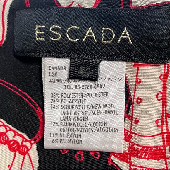 Vintage red tweed Escada skirt size 44 - Picture 15 of 15